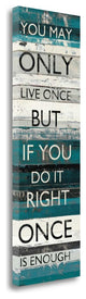 "Blue Zephyr Quote I" By Mike Schick, Giclee Print on Gallery Wrap Canvas