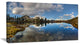 Clear Lake with Pine Trees Panorama, Landscape Canvas Art Print, 32"x16"