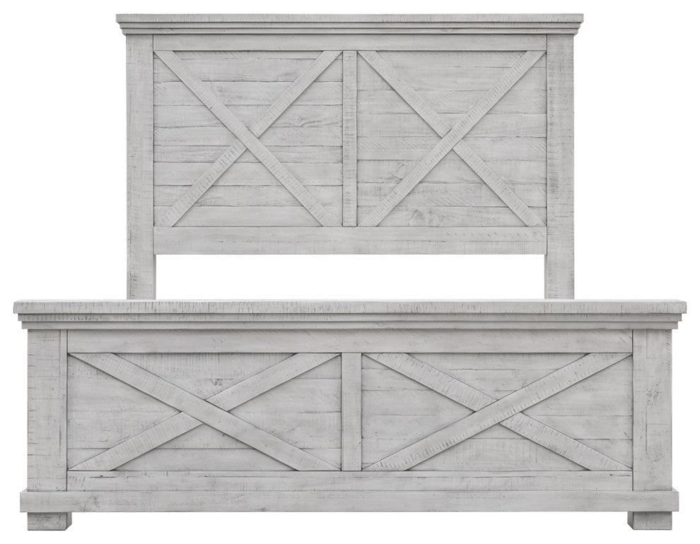 Sunset Trading Crossing Barn Queen 5 Piece Bedroom Set | Wood Panel Bed