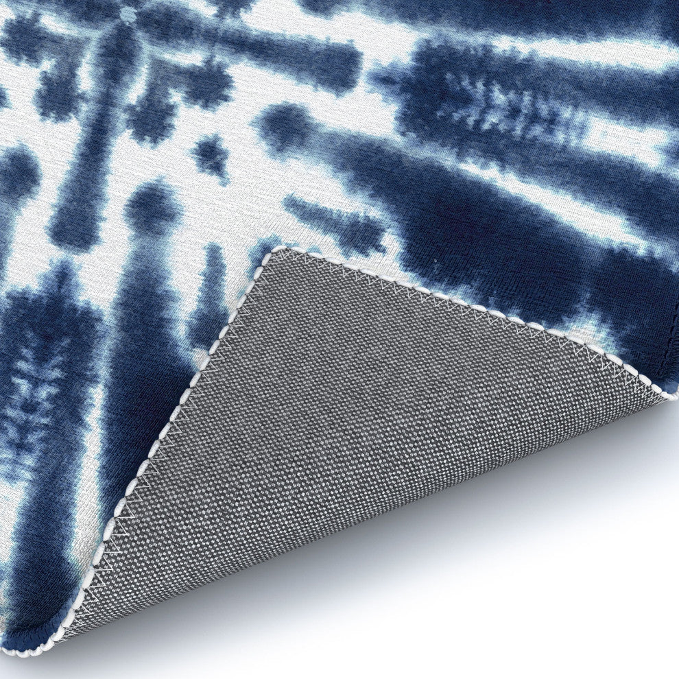 Jacqueline Maldonado Watercolor Shibori Indigo Area Rug