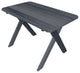 Cedar Cross-Leg Table, Charcoal Stain, 5 Foot
