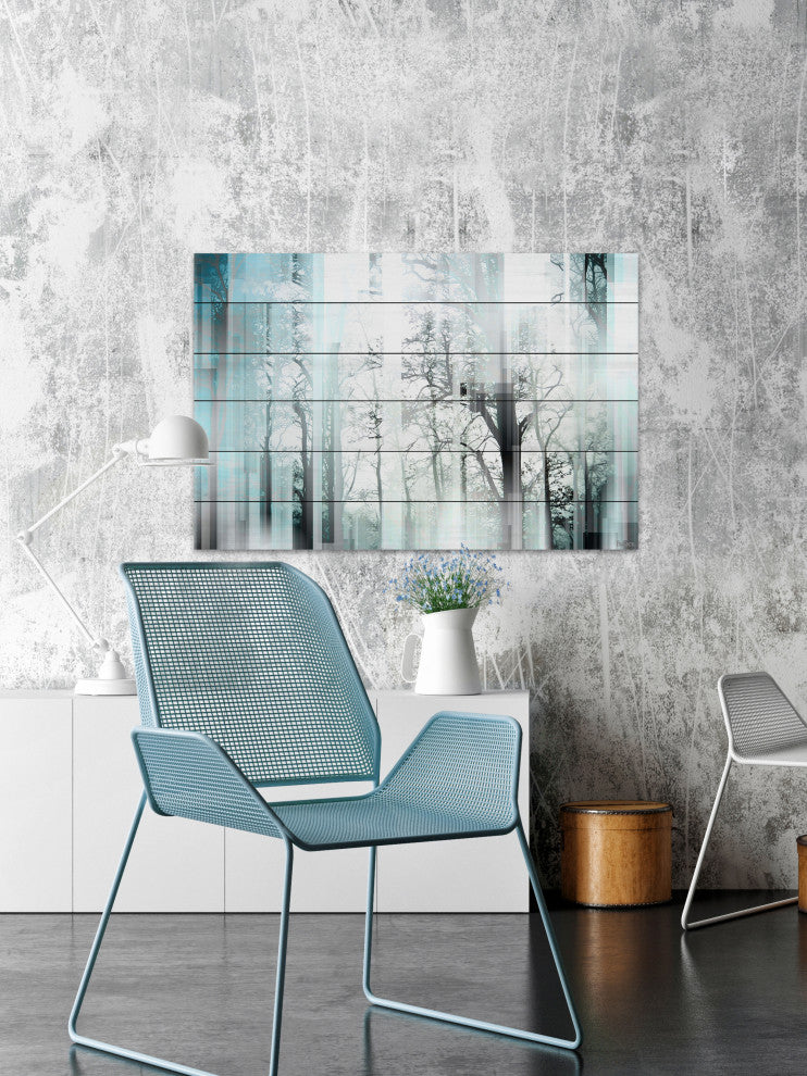 "Wild Trees" UV Ink Print on White Wood60"x40", 60"x40"