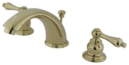 Kingston Brass Widespread Bathroom Faucet With Retail Pop-Up, Polished Brass