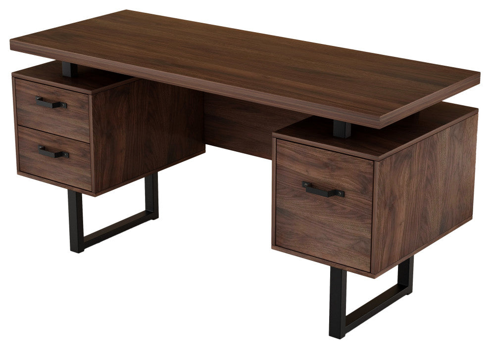 TATEUS Home Office Computer Desk Writing Study Table,Brown