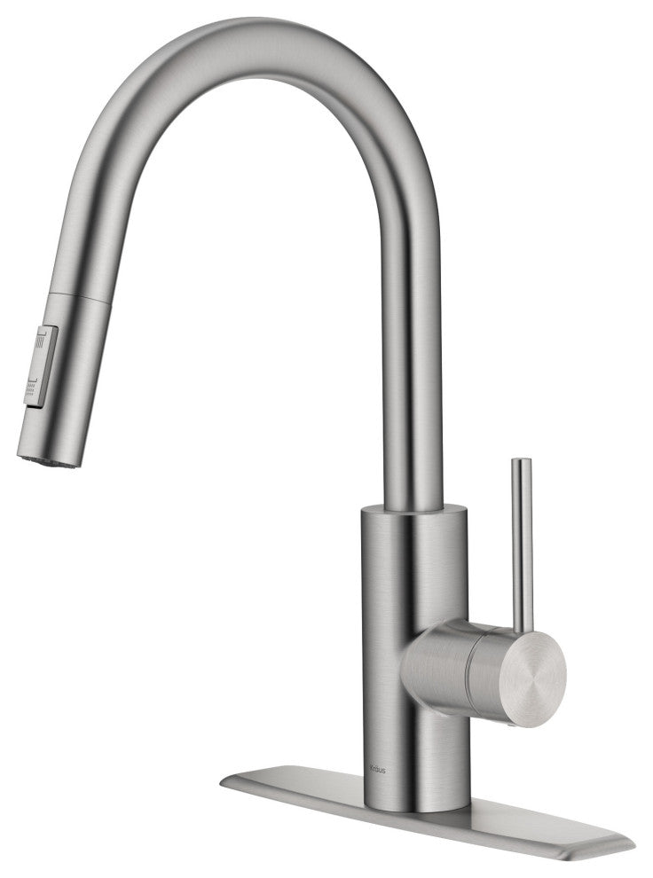 Oletto Pull-Down 1-Hole Kitchen Faucet, Spot Free Stainless Steel