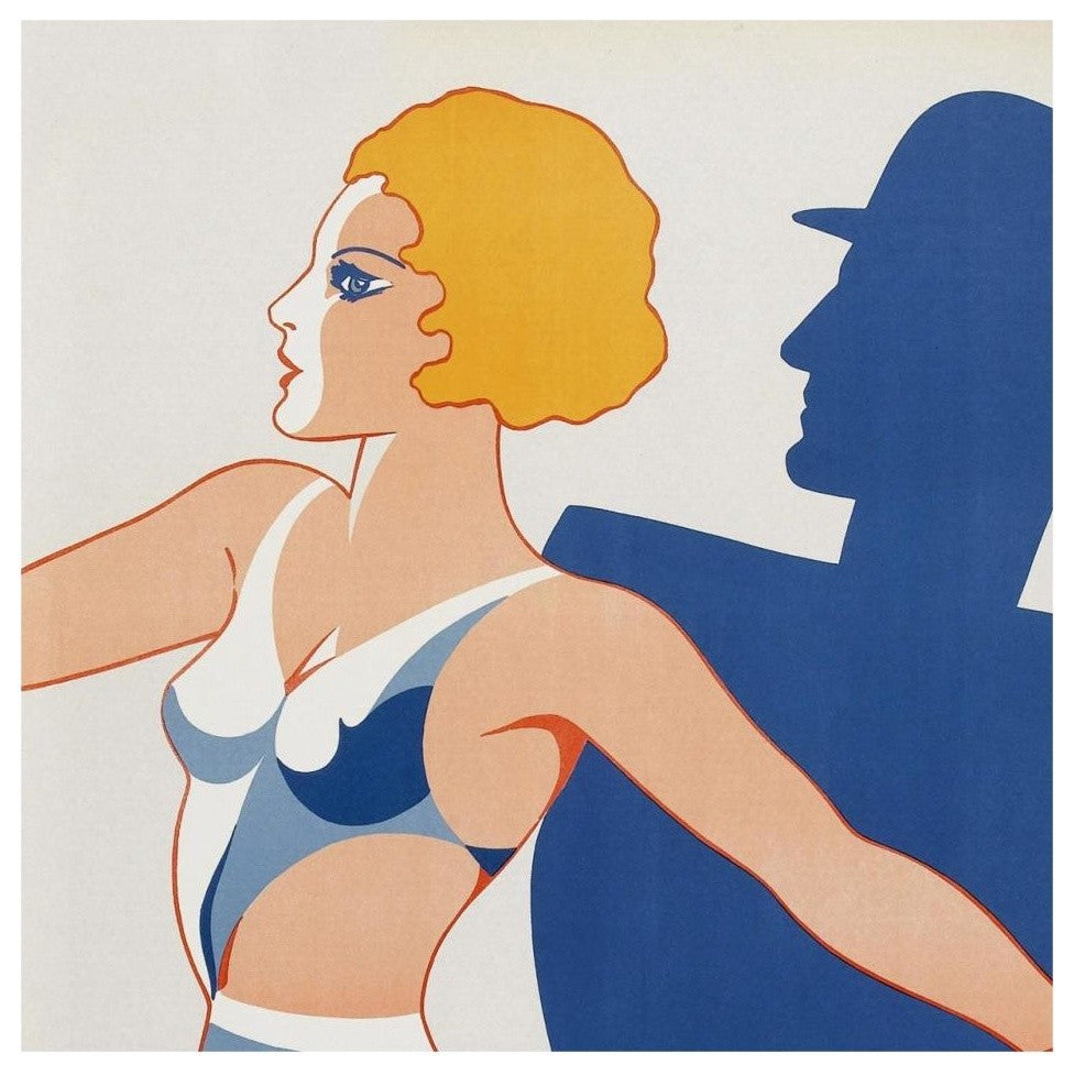 "Vintage Film Posters: Tango Movies "Tangoflickan" - Detail" Print, 32"x32"
