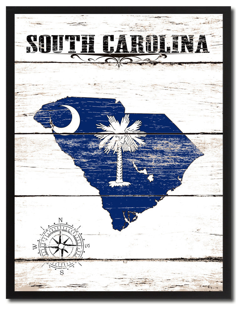 South Carolina State Flag Canvas, 13"x17"