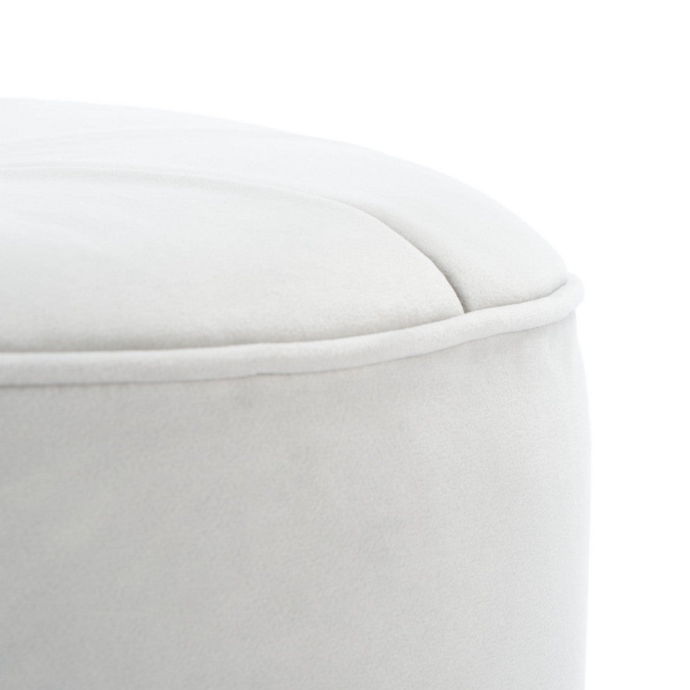 Safavieh Hawkem Cylinder Ottoman, Light Grey