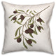 Olive Branch Neutral 1 16x16 Spun Poly Pillow