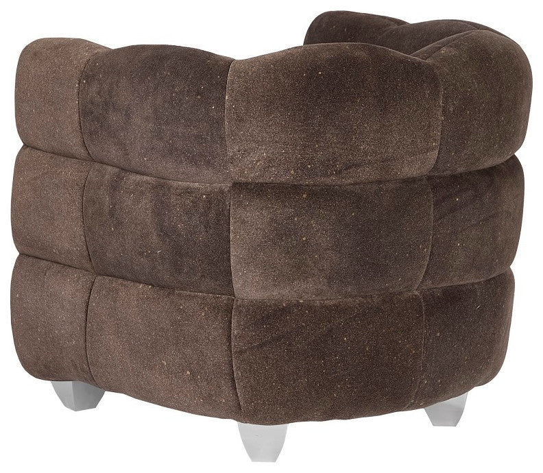 Cloud Club Chair, Stainless Steel Legs, Distressed Gray