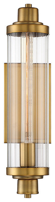 Pike 1-Light Wall Sconce, Warm Brass