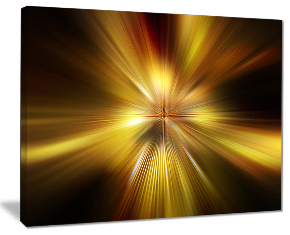 "Explosion of Golden Hue" Abstract Digital Art Canvas Print
