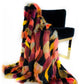 Plutus Burgundy Black Exotic Parrot Faux Fur Luxury Throw Blanket, 90"x90"