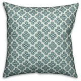 Blue Floral Pattern Throw Pillow, 16"x16"