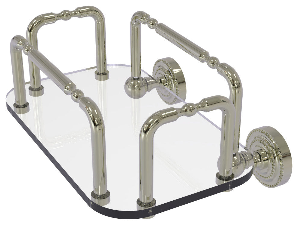 Dottingham Wall Mounted Guest Towel Holder, Polished Nickel