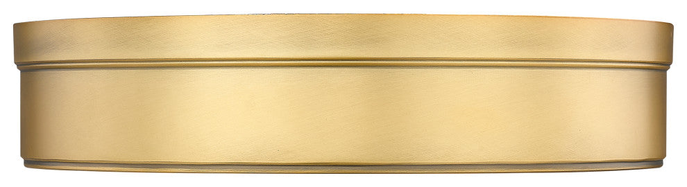 Z-LITE 1-Light Flush Mount, Rubbed Brass