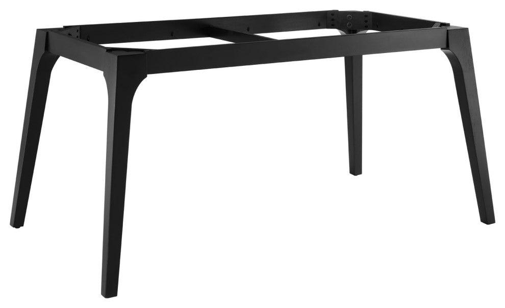 63" Rectangular Performance Artificial Marble Dining Table Black White