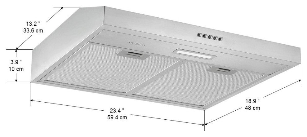 24" Convertible Under Cabinet Range Hood