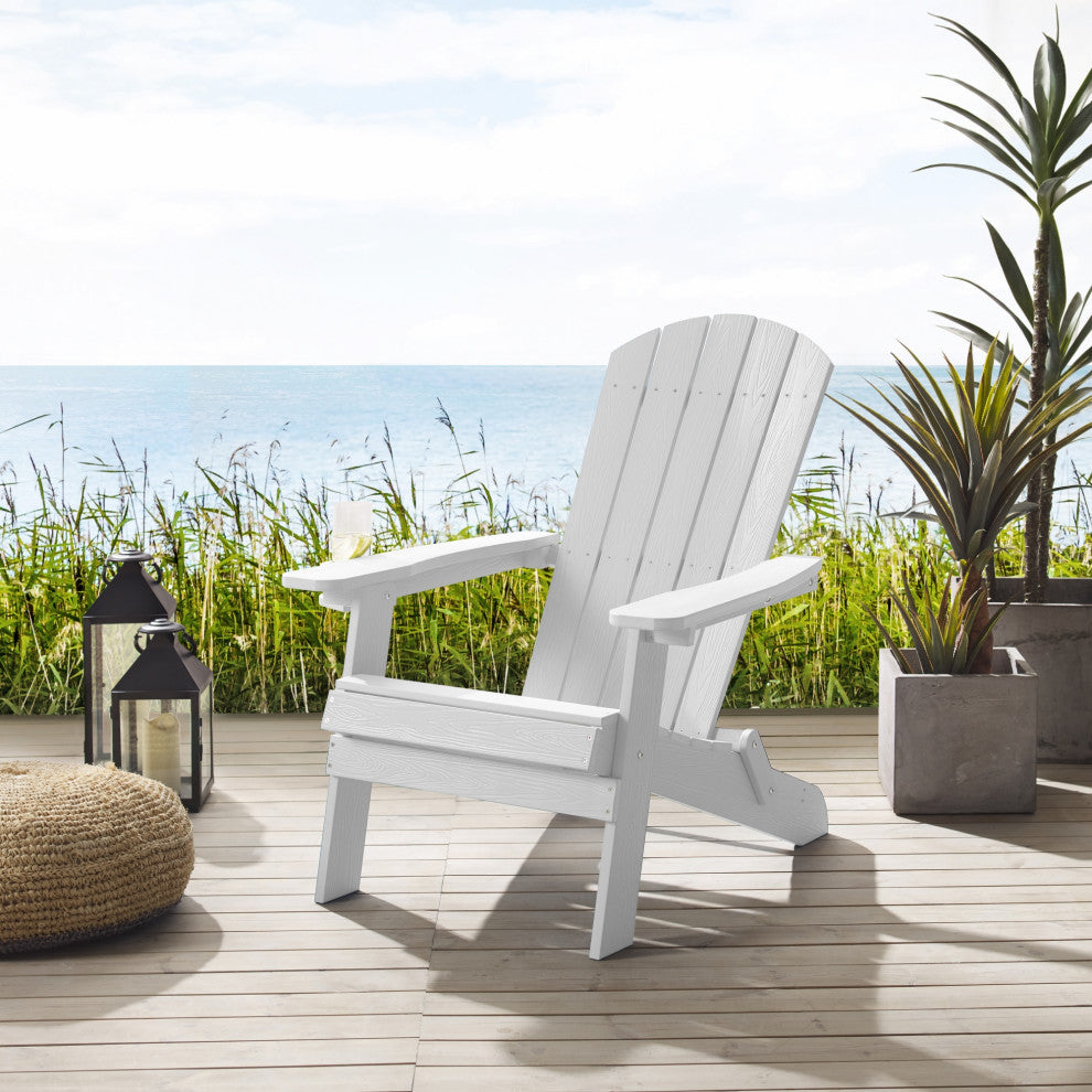 Inspired Home Colston Outdoor Chair, Weather Resistant, White