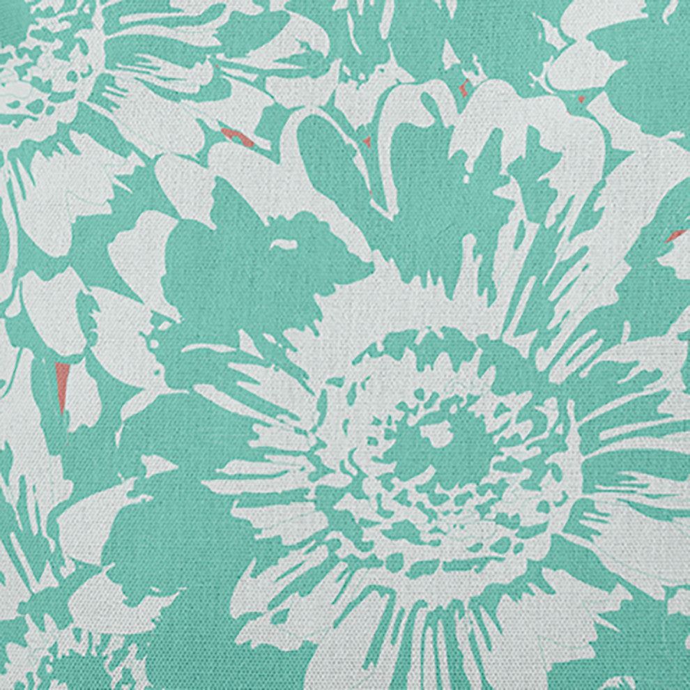 Big Flowers Decorative Throw Pillow, Spring Green, 14"x20"