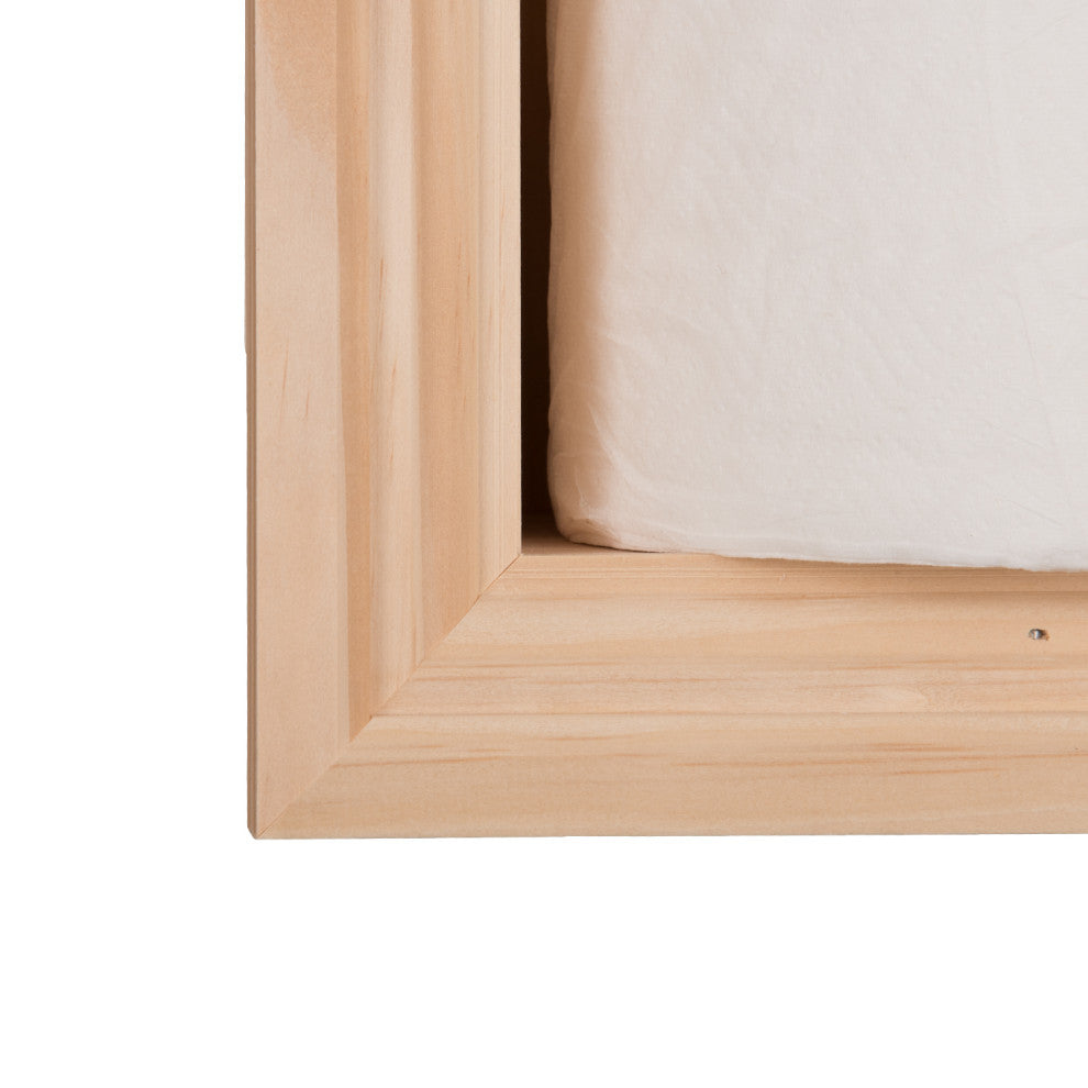 Bayshore Recessed Solid Wood Double Toilet Paper Holder 7 x 14.5, Unfinished