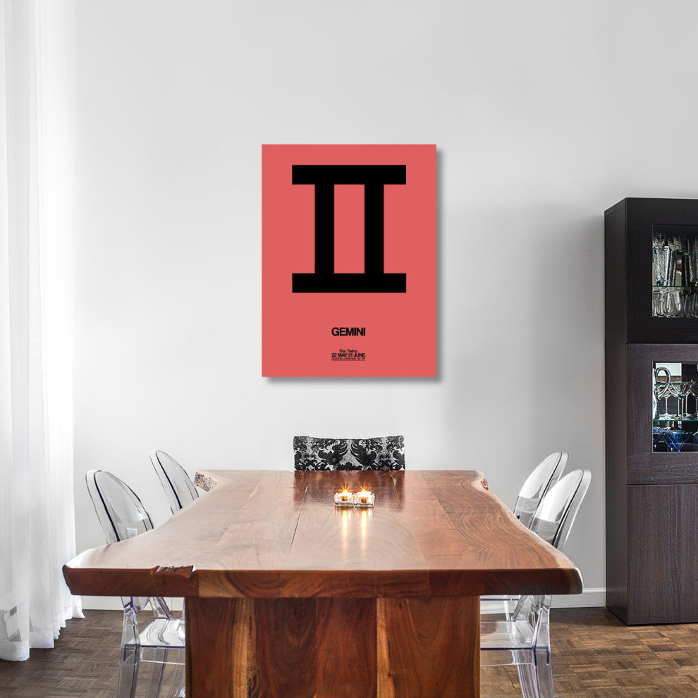 "Gemini Zodiac Sign Black" Fine Art Print