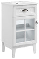 Isle 18" Bathroom Vanity Cabinet White White -5423