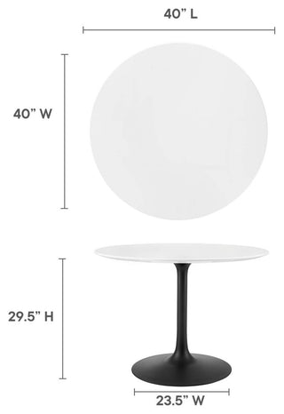 Lippa 40" Round Wood Dining Table