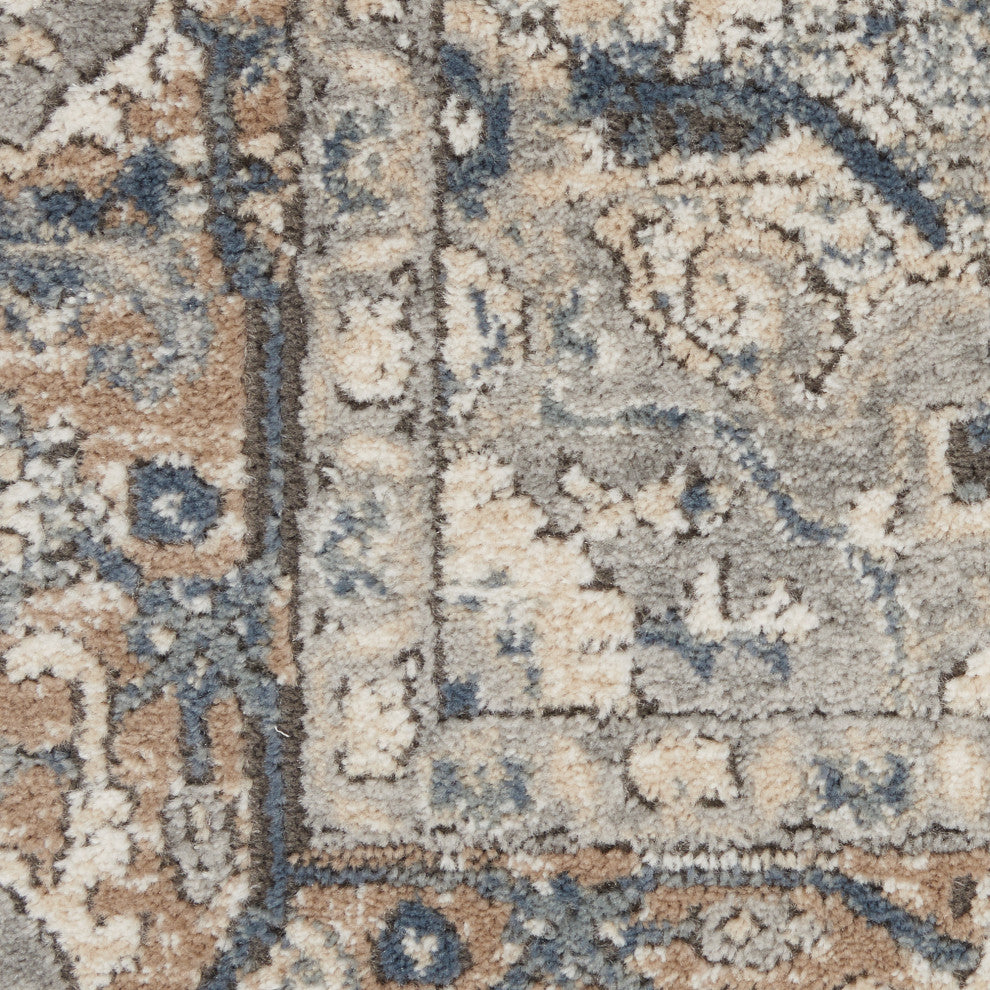 Nourison Quarry 6' x 9' Ivory Grey Farmhouse Indoor Rug