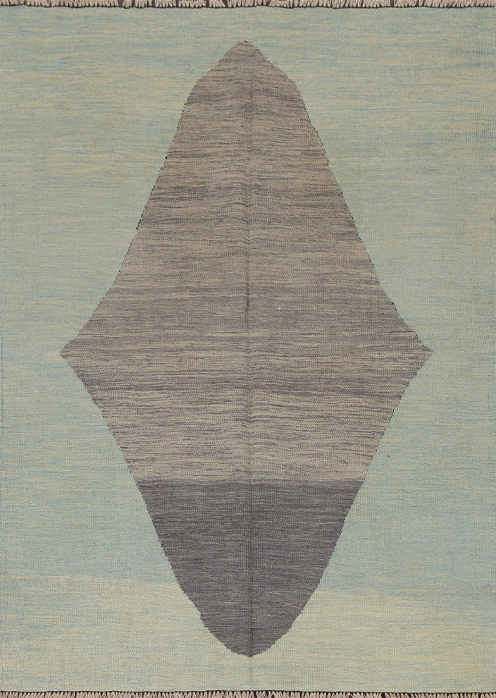 Natural Dye Kilim Oriental Modern Area Rug Flat-weave Wool Carpet 5x7