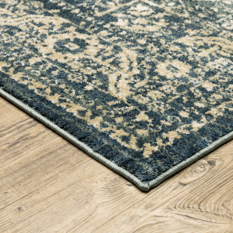 Oriental Weavers Fiona Indoor Rug Blue/ Beige 2'3" X 7'3"
