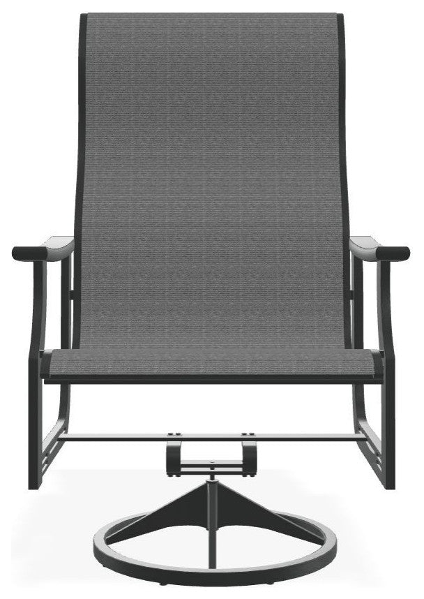 St. Catherine Sling Outdoor Supreme Swivel Rocker, Titanium/Graphite