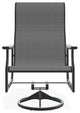 St. Catherine Sling Outdoor Supreme Swivel Rocker, Titanium/Graphite
