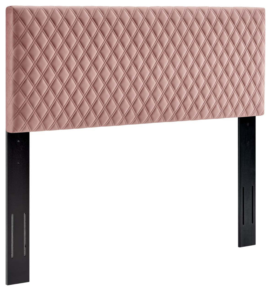 Angela King Performance Velvet Headboard - Dusty Rose