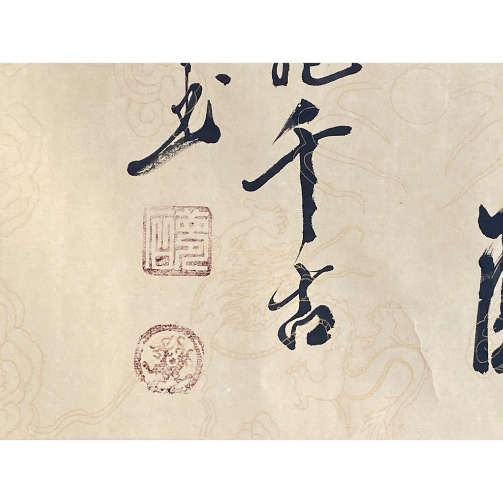 Chinese Calligraphy Ink Writing Su Shi Poem Scroll Painting Wall Art Hws1997