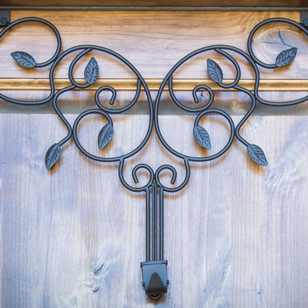 Adjustable Wreath Hanger for Door Ivy, Brown
