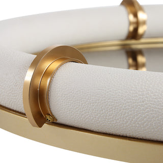 Uttermost Cyprus Leather Oval Tray