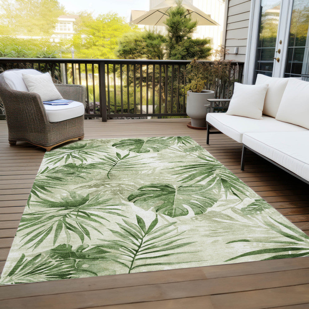 Machine Washable Indoor/Outdoor Chantille ACN1886 Aloe 2'6" x 3'10" Rug
