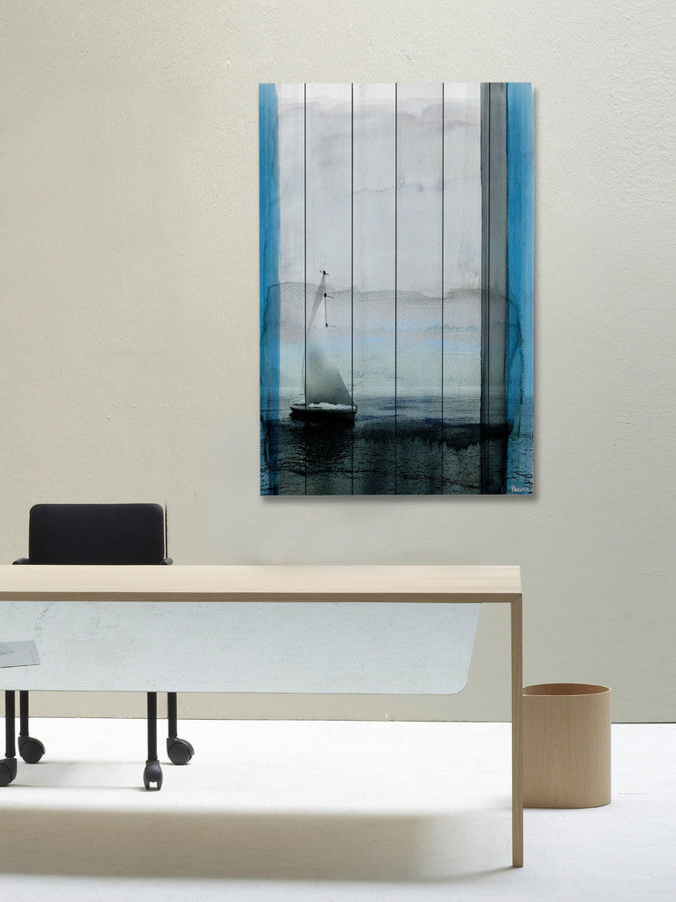 "Sails" UV Ink Print on White Wood, 40"x60"