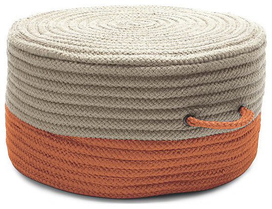 Colonial Mills Pouf Two-Tone Pouf Orange Round