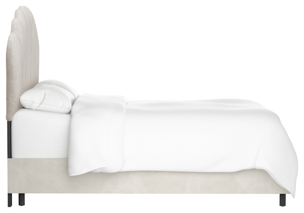 Bed, Velvet Light Gray, Twin