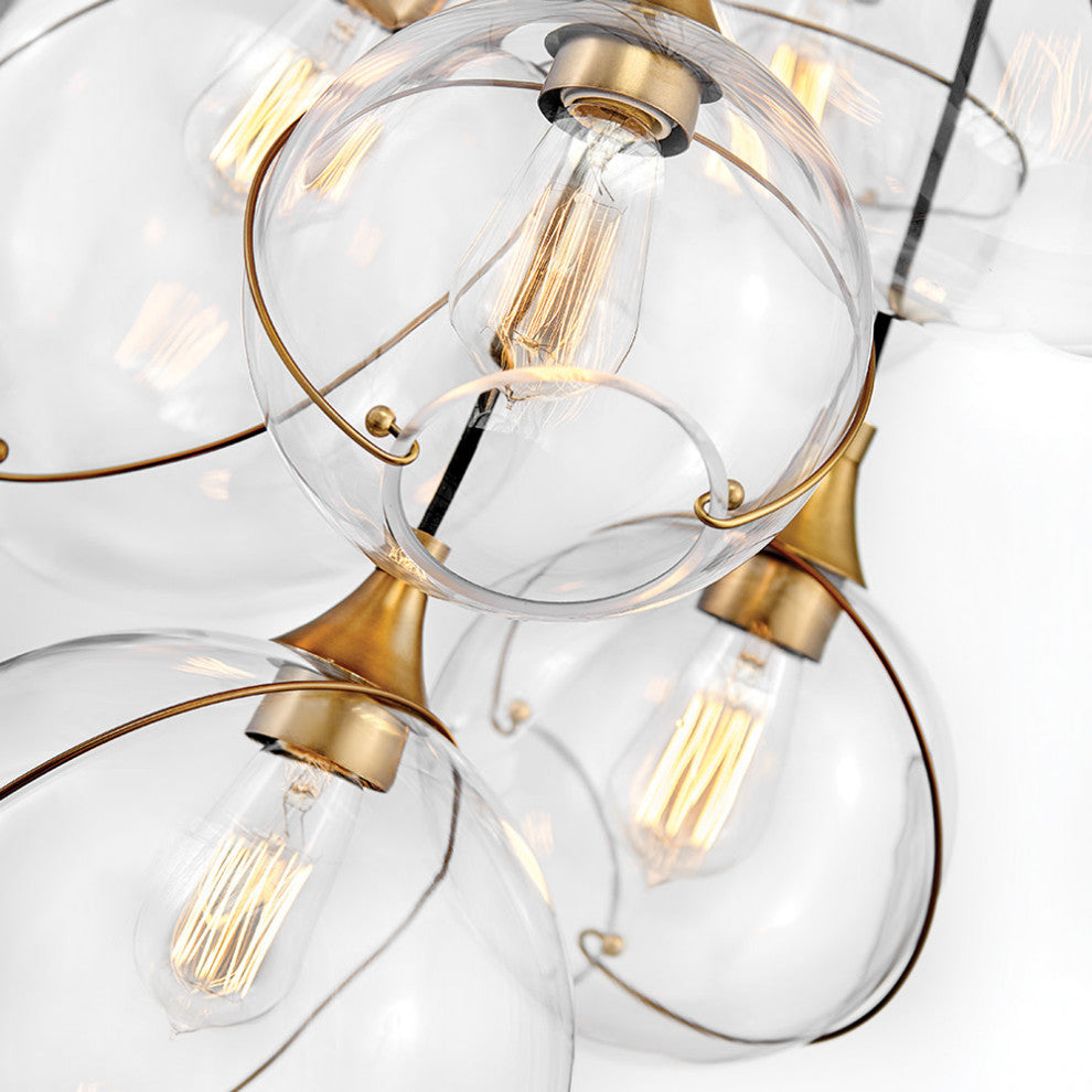 Hinkley Skye Double Xl Multi Tier Chandelier, Heritage Brass