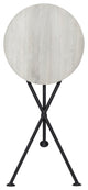 GDF Studio Nasir Outdoor Foldable Side Table, Light Gray, Single
