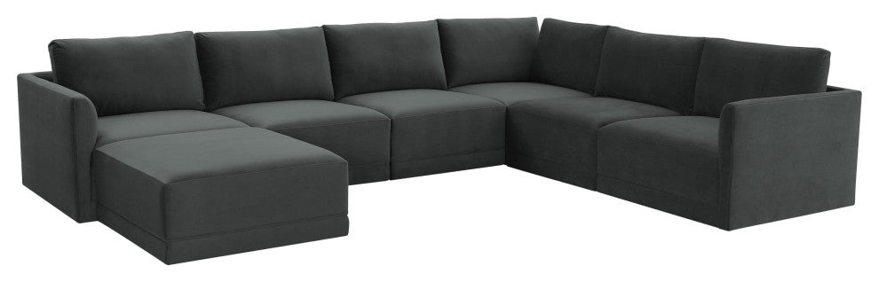 Willow Charcoal Modular Large Chaise Sectional