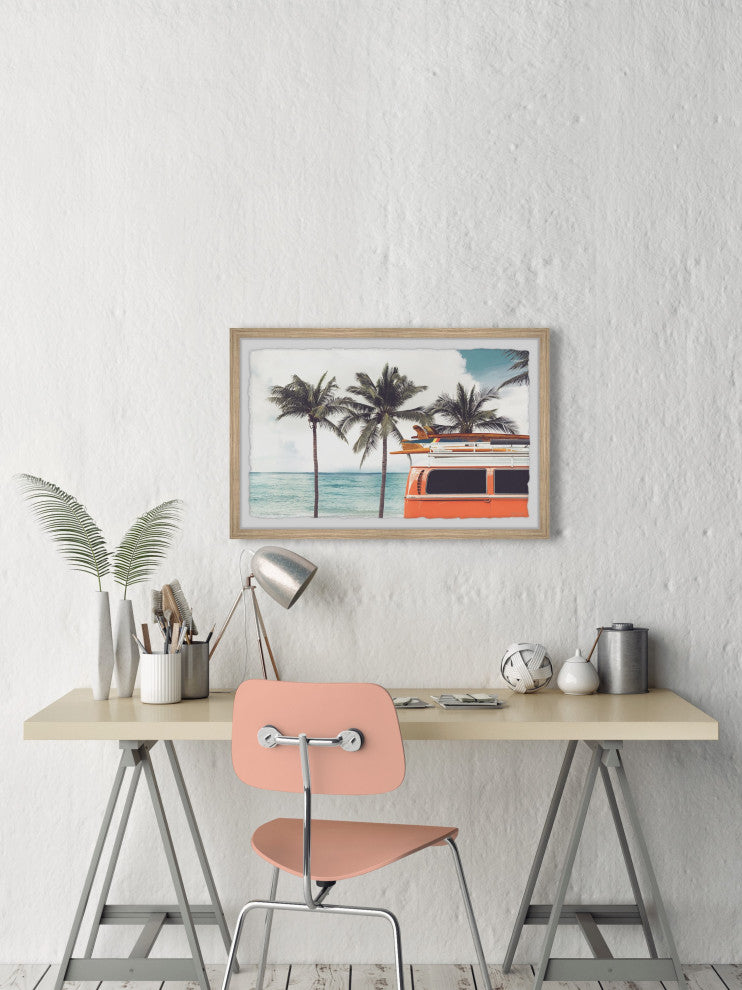 "Van Life" Framed Painting Print, 12x8