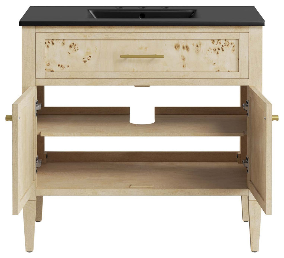 Elysian 36" Wood Bathroom Vanity - Black Burl