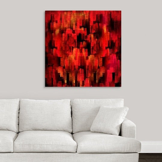"Dark City" Wrapped Canvas Art Print, 35"x35"x1.5"