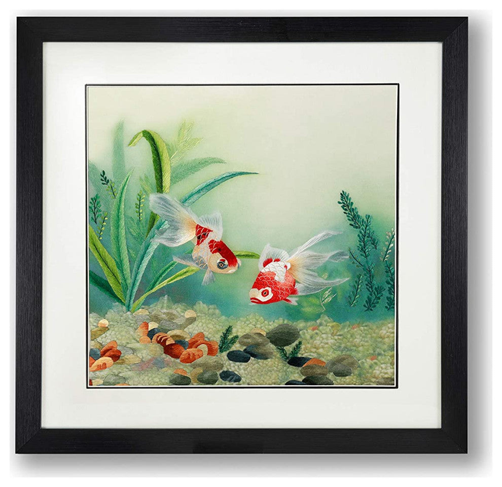 100% Handmade Embroidery, Traditional Arts Oriental Painting