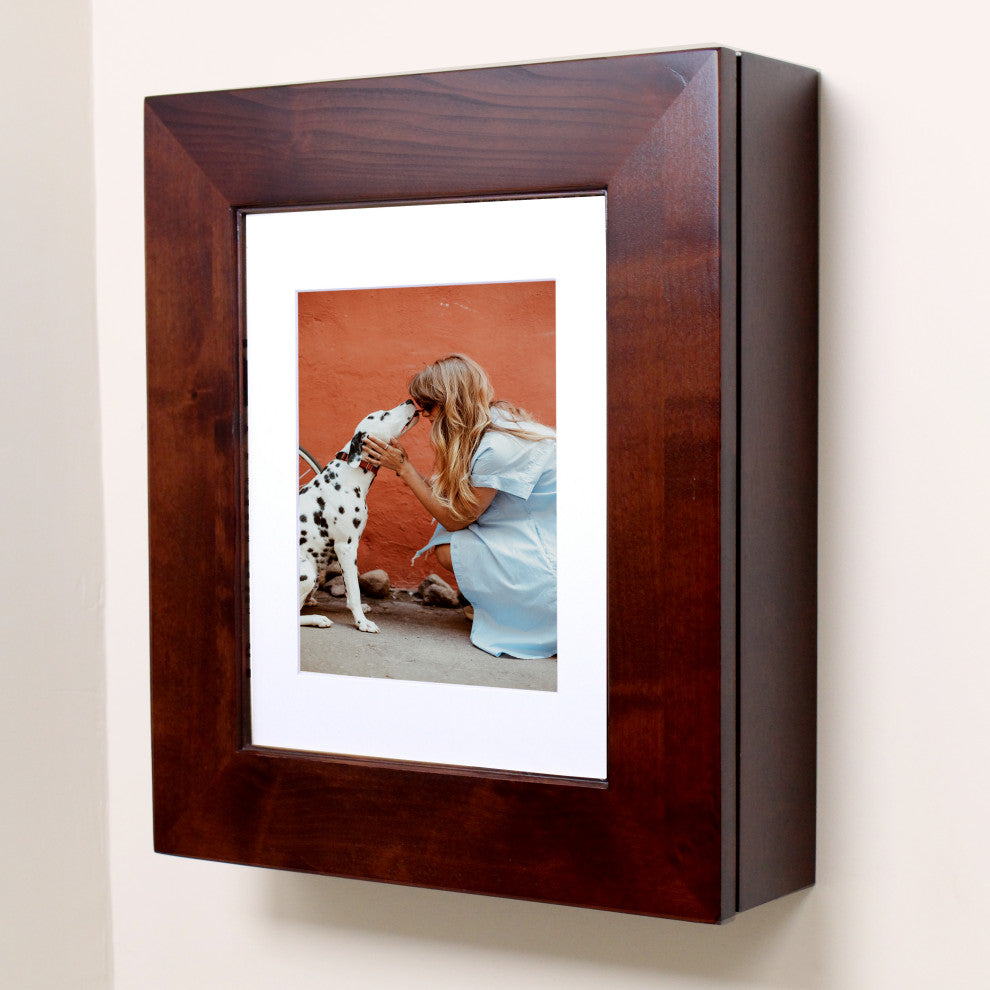 Wall-Mount Picture Perfect Medicine Cabinet, Espresso