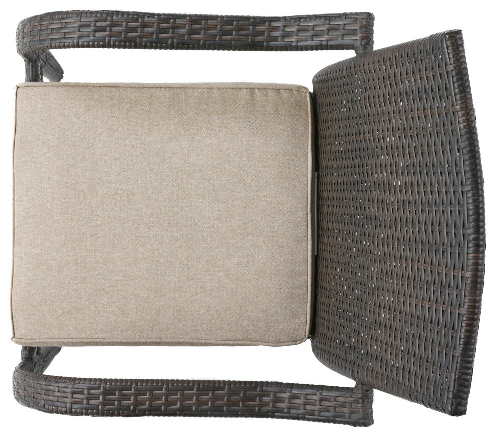 Florianopolis Brown Wicker Stacking Chairs, Set of 4